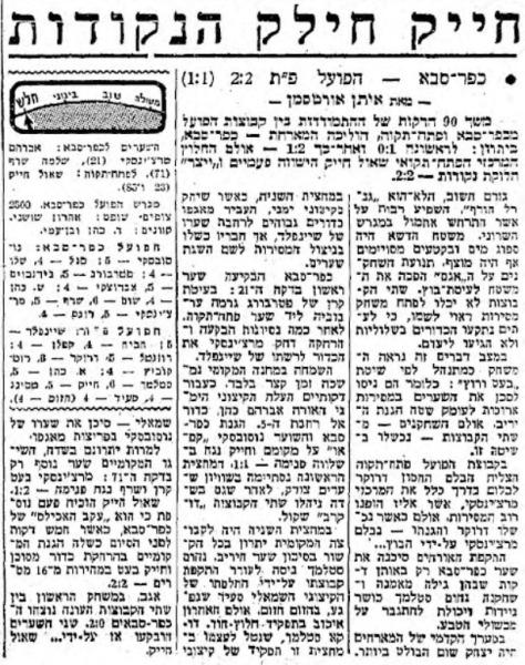 סיקור המשחק במעריב