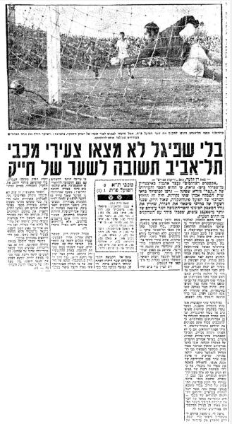 סיקור המשחק בידיעות אחרונות