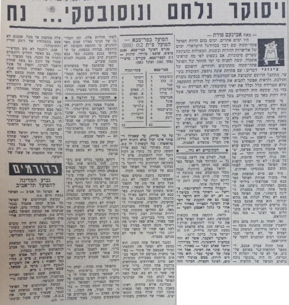 סיקור המשחק בחדשות הספורט