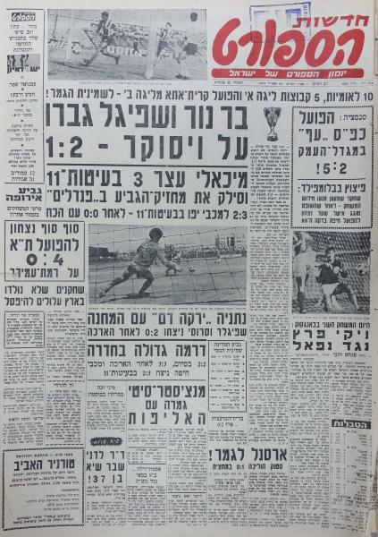 גביע - סיבוב 6 - מכבי תל-אביב (2:1) - עמוד השער של חדשות הספורט