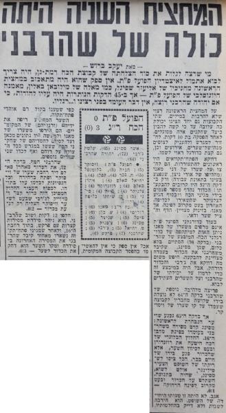 סיקור המשחק בידיעות אחרונות