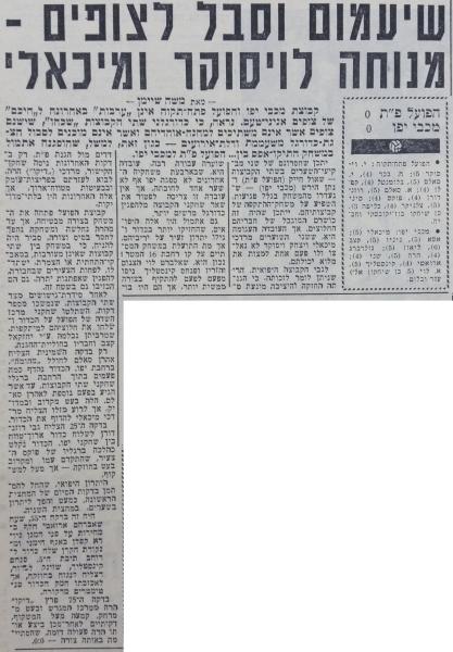 סיקור המשחק בידיעות אחרונות