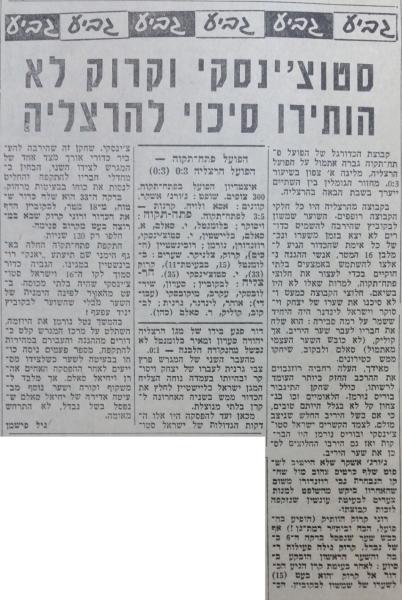 סיקור המשחק בחדשות הספורט