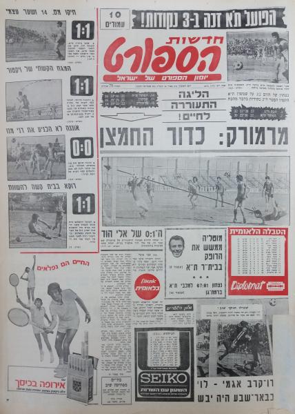 עמוד השער של חדשות הספורט