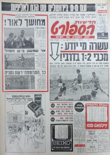 עמוד השער של חדשות הספורט