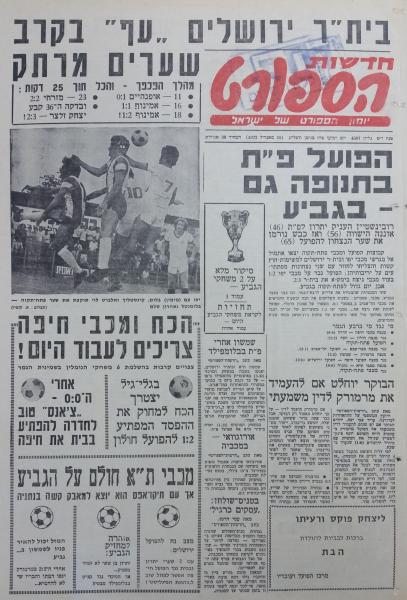 גביע - שמינית גמר - מכבי יפו (1:2) - עמוד השער של חדשות הספורט