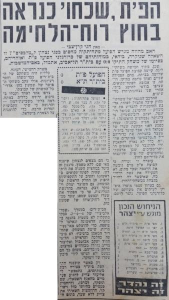 מחזור 5 - בית"ר תל-אביב (0:0) - סיקור המשחק בידיעות אחרונות