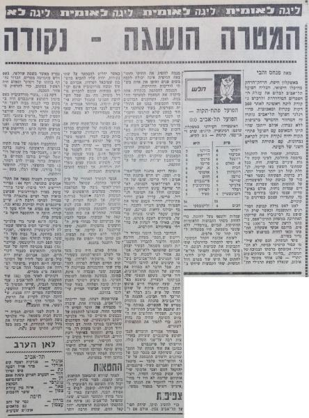 סיקור המשחק בחדשות הספורט
