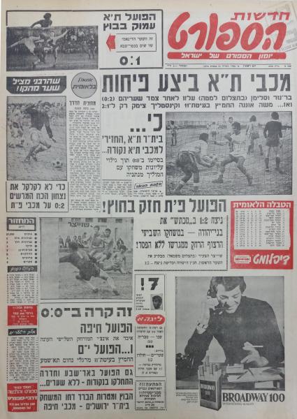 עמוד השער של חדשות הספורט