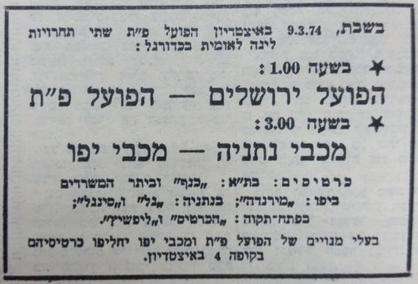 מכירת כרטיסים להצגה הכפולה בפ"ת - הפועל פ"ת מול הפועל ירושלים ומכבי יפו מול מכבי נתניה