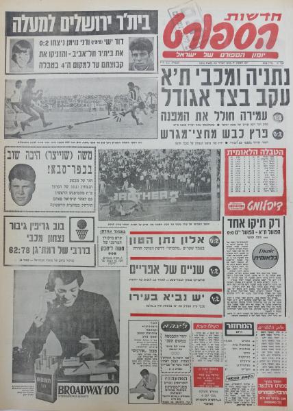 עמוד השער של חדשות הספורט