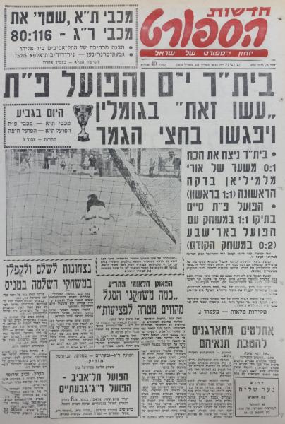 עמוד השער של חדשות הספורט