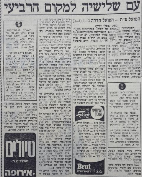 סיקור המשחק במעריב