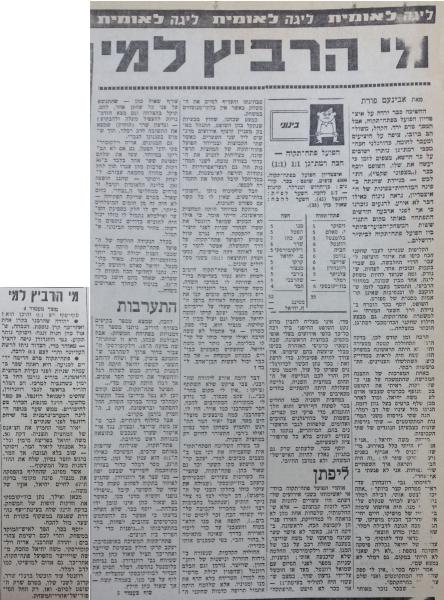 סיקור המשחק בחדשות הספורט