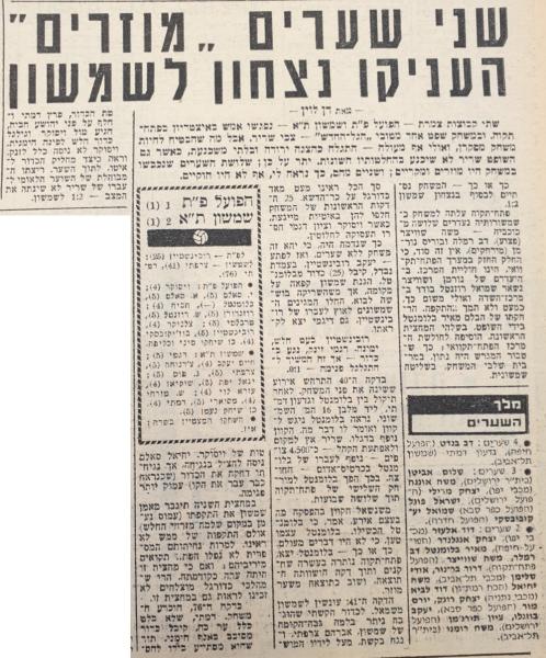 סיקור המשחק בידיעות אחרונות