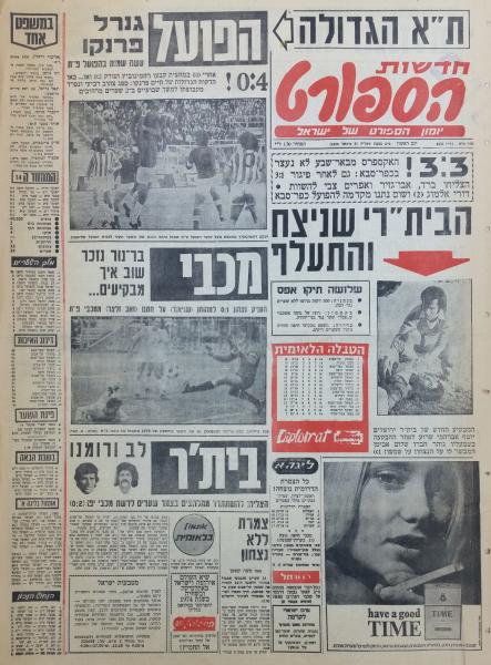 עמוד השער של חדשות הספורט