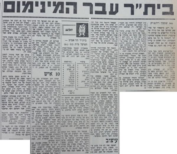 סיקור המשחק בחדשות הספורט