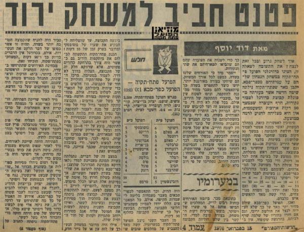 סיקור המשחק מתוך חדשות הספורט.