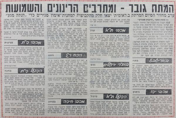 ידיעות אחרונות לקראת המחזור האחרון והגורלי של עונת 1975/76