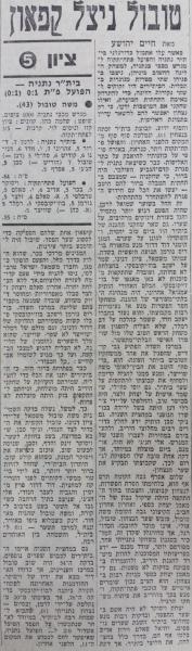 סיקור המשחק בחדשות הספורט