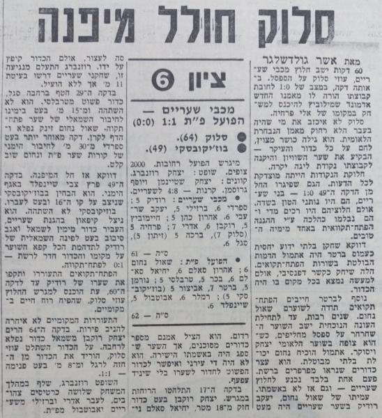 סיקור המשחק בחדשות הספורט