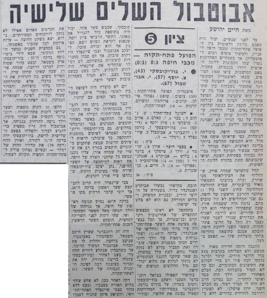 סיקור המשחק בחדשות הספורט