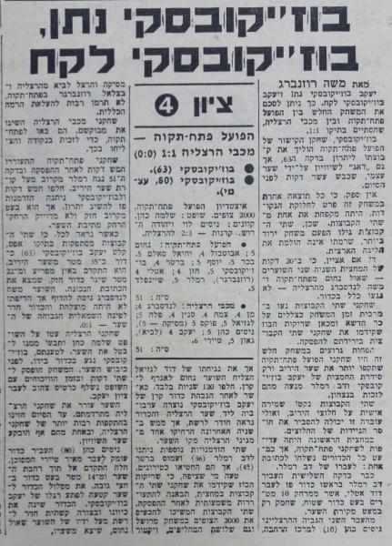 סיקור המשחק בחדשות הספורט