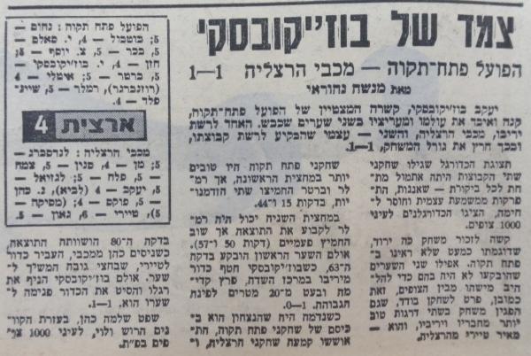 סיקור המשחק במעריב