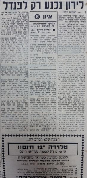 סיקור המשחק בחדשות הספורט