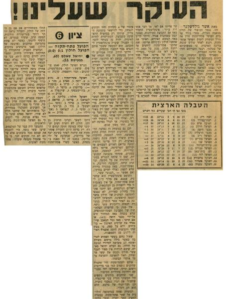 סיקור המשחק מתוך חדשות הספורט.
