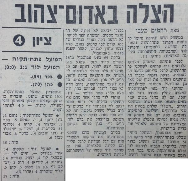 סיקור המשחק בחדשות הספורט