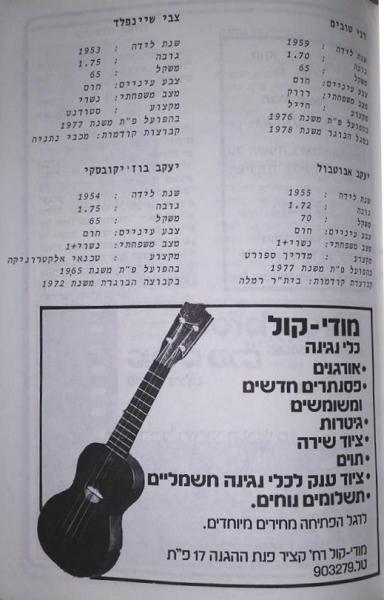 חוברת העלייה 1978/79 - נתוני שחקנים