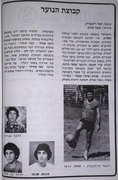 חוברת העלייה, עונת 1978/79 - קבוצת הנוער