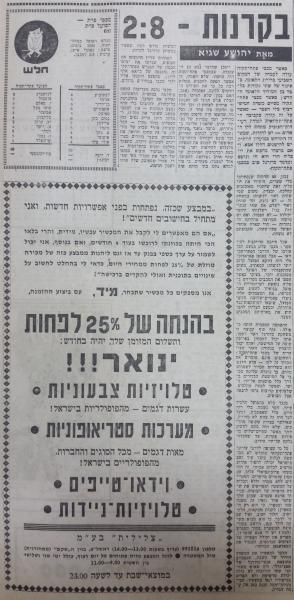 סיקור המשחק בחדשות הספורט