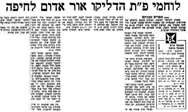 סיקור המשחק במעריב