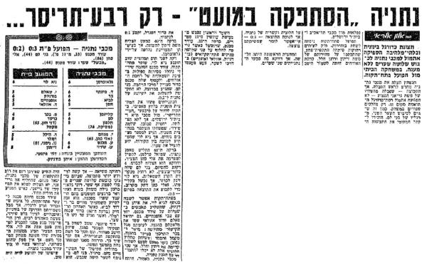 סיקור המשחק בידיעות אחרונות