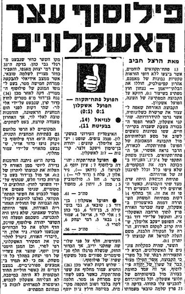 סיקור המשחק בחדשות הספורט