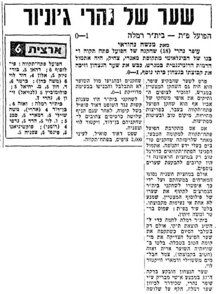 סיקור המשחק במעריב