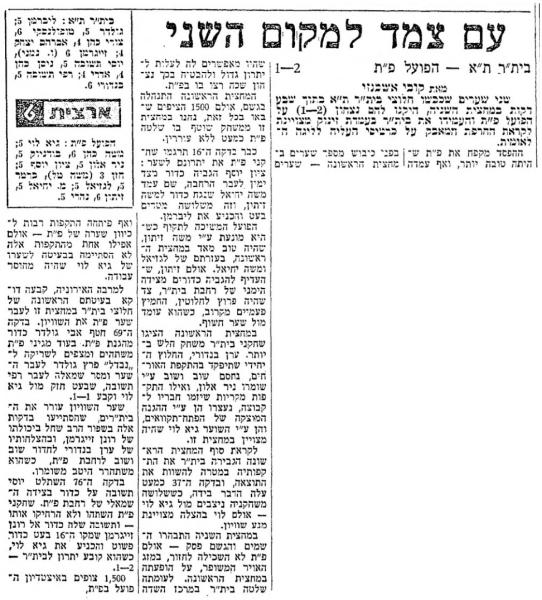 סיקור המשחק במעריב