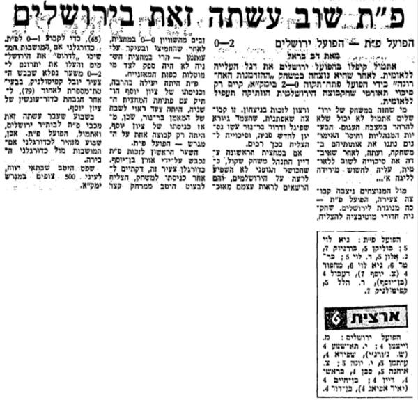 סיקור המשחק במעריב