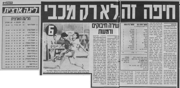 סיקור המשחק בעיתון חדשות