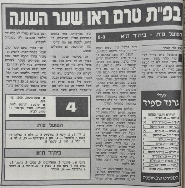 סיקור המשחק במעריב