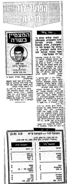 סיקור המשחק בידיעות אחרונות