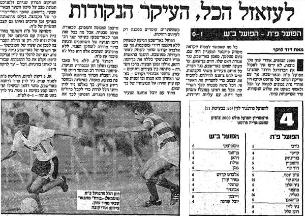 מחזור 10 - הפועל באר-שבע (0:1) - סיקור המשחק במעריב