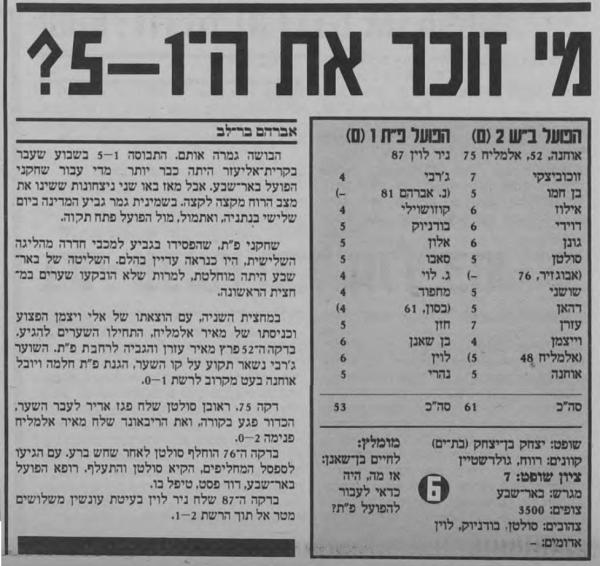 סיקור המשחק בעיתון חדשות
