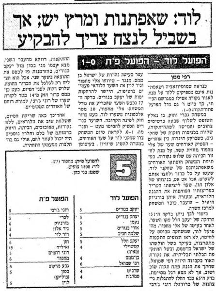 סיקור המשחק במעריב