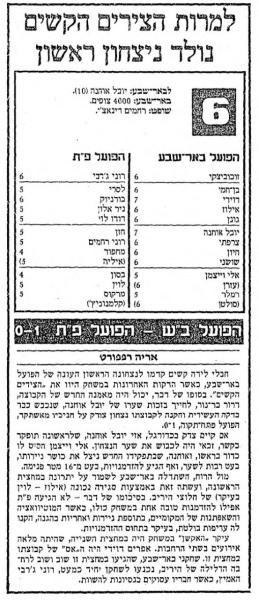 סיקור המשחק במעריב