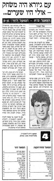 סיקור המשחק במעריב