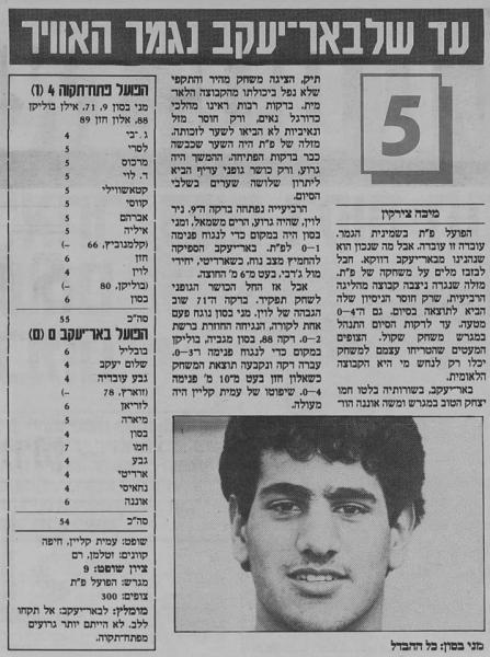 סיקור המשחק בעיתון חדשות