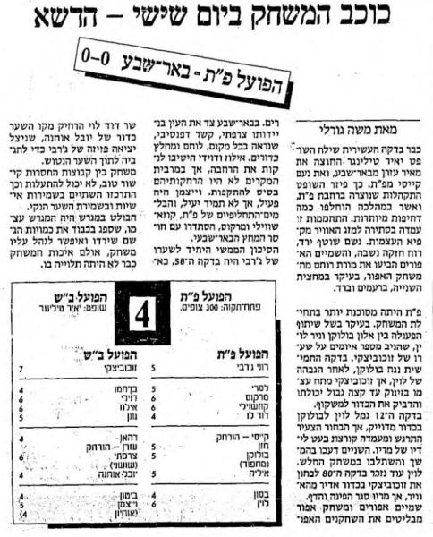 סיקור המשחק במעריב
